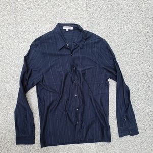 Calvin Klein Men's Navy Blue Size M button up